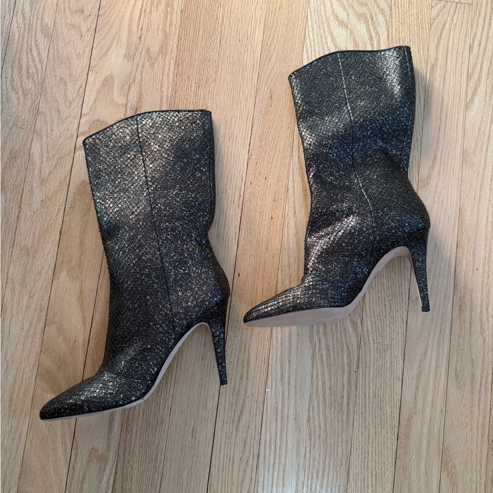 Cavallini Black/gold leather Women's Boots